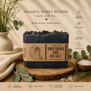 Sweet grass Sage & Sea Salt Hemp Soap