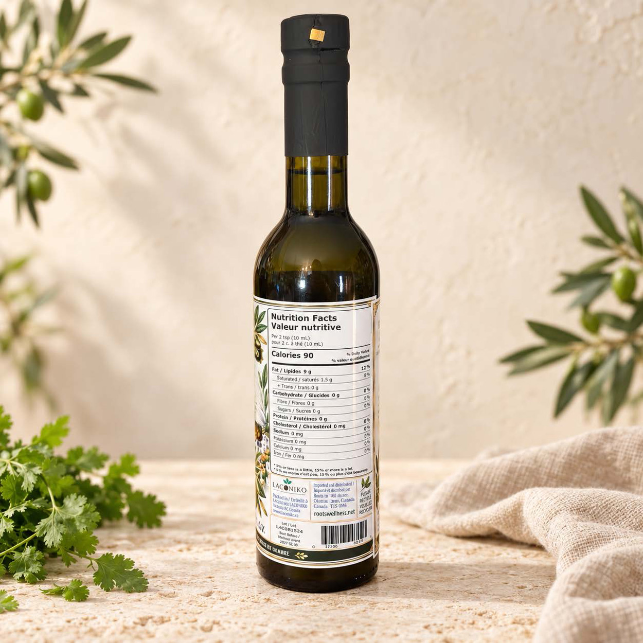 Roots to Wellness Cilantro Extra Virgin Olive Oil - Image 2