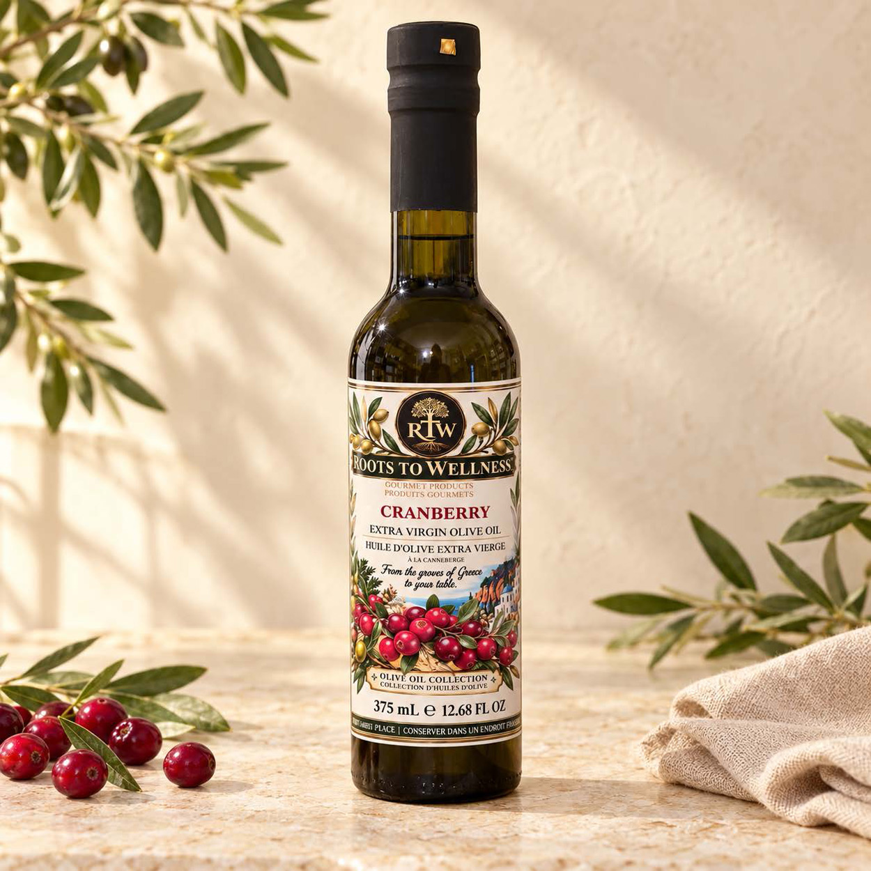 Roots to Wellness Cranberry Extra Virgin Olive Oil