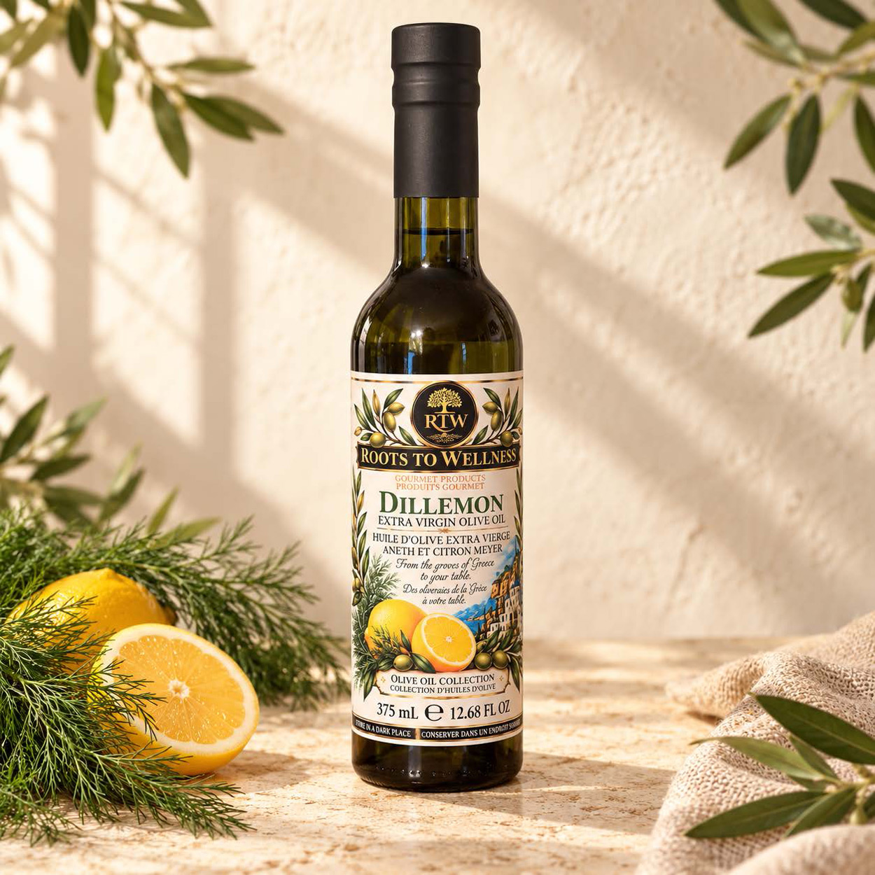 Roots to Wellness Dillemon Extra Virgin Olive Oil