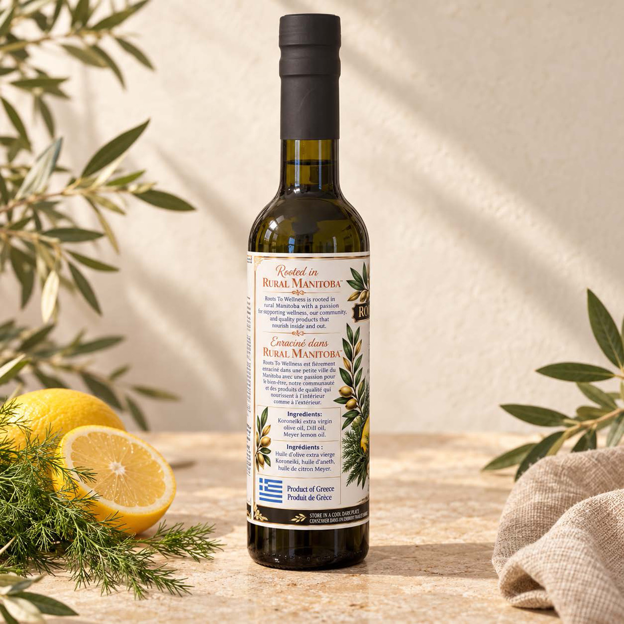 Roots to Wellness Dillemon Extra Virgin Olive Oil - Image 2